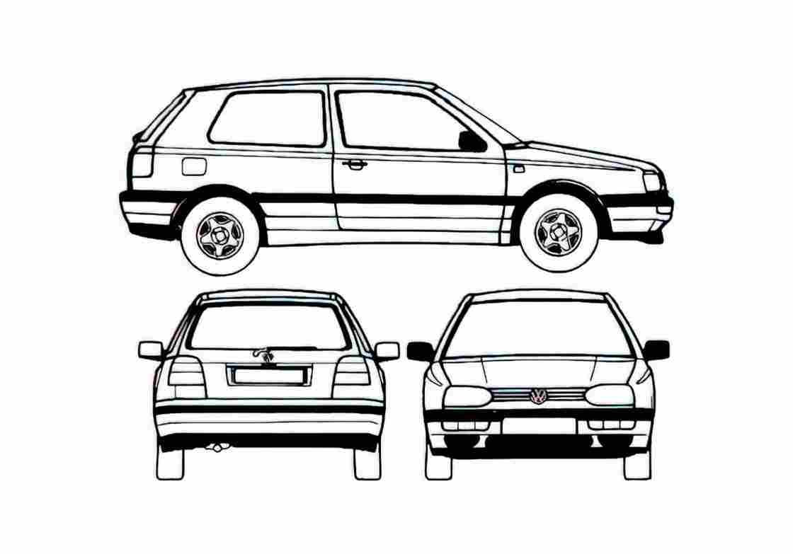 Blueprint 1H) 3 door Hatchback 1995 A4 Photo Print