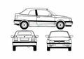 Blueprint 1H) Convertible Cabriolet 1995 A4 Photo Print