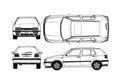 Blueprint 1H) GL 5 door Hatchback 1993 A4 Photo Print