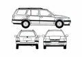 Blueprint 1H) Variant Wagon 1995 A4 Photo Print