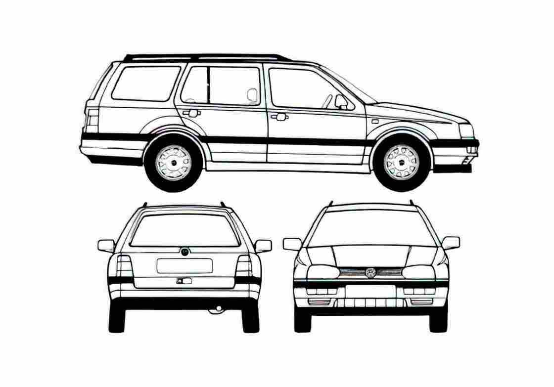 Blueprint 1H) Variant Wagon 1995 A4 Photo Print