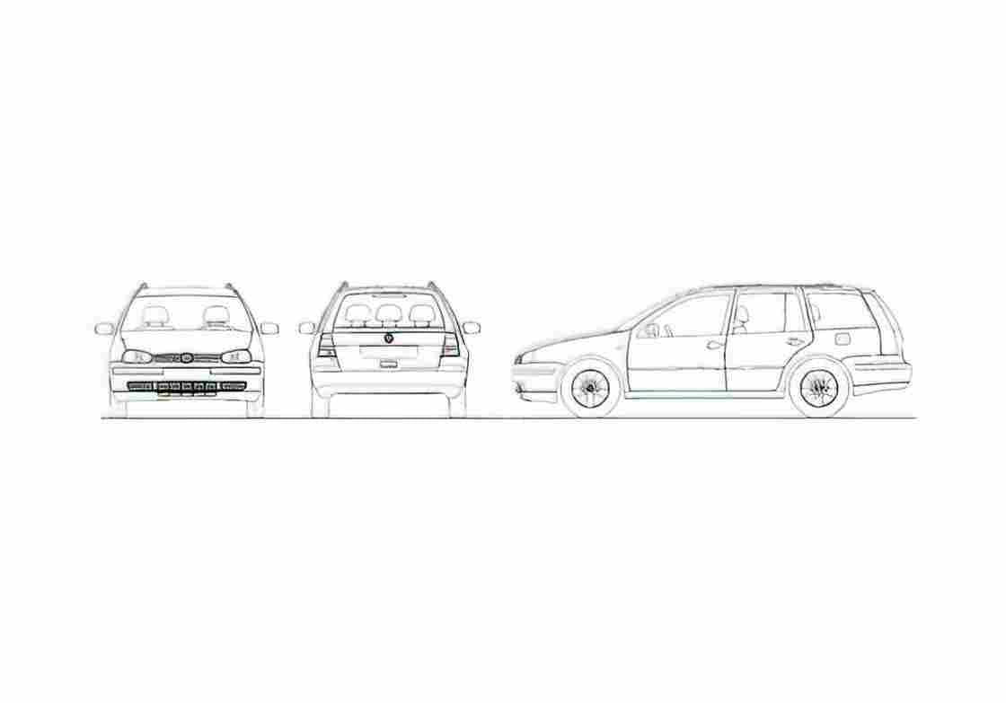 Blueprint 1J) Variant Wagon 2001 A4 Photo Print