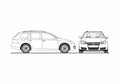 Blueprint 1K) Variant Wagon 2008 A4 Photo Print