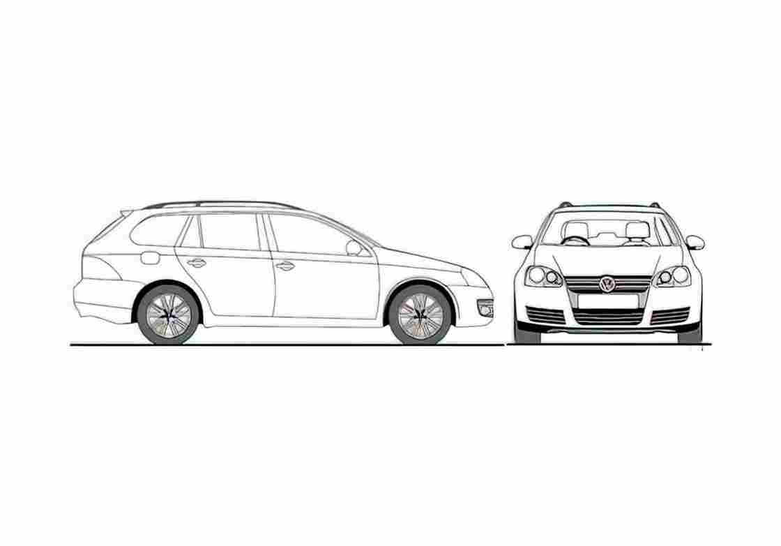 Blueprint 1K) Variant Wagon 2008 A4 Photo Print