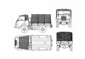 Blueprint 2087 Galion Truck 1953 A4 Photo Print