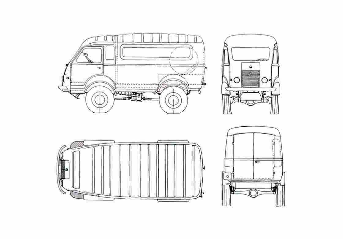 Blueprint 2087 Galion Van 1953 A4 Photo Print