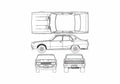 Blueprint 240K C110 Sedan 1972 A4 Photo Print
