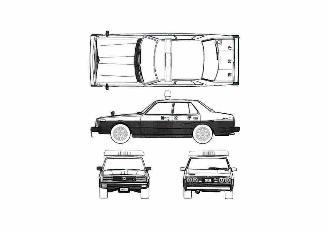Blueprint 240K C210 Sedan 1979 A4 Photo Print