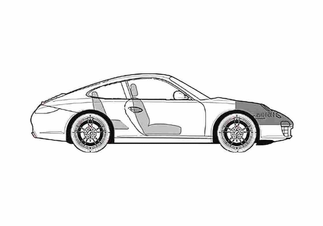 Blueprint 2) Carrera Coupe 2008 A4 Photo Print