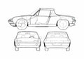 Blueprint 4 Coupe 1969 A4 Photo Print