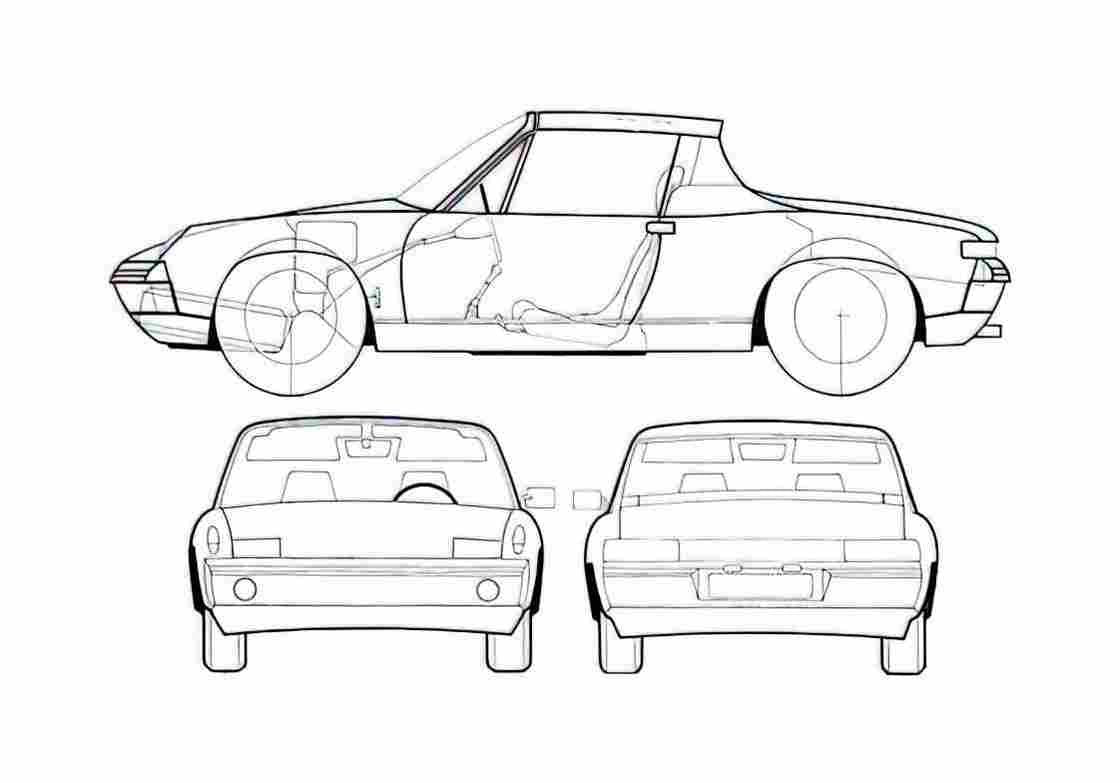Blueprint 4 Coupe 1969 A4 Photo Print