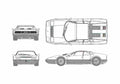 Blueprint 4 Coupe 1971 A4 Photo Print