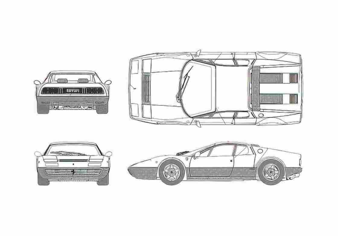 Blueprint 4 Coupe 1971 A4 Photo Print