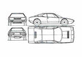 Blueprint 4 Coupe 1976 A4 Photo Print