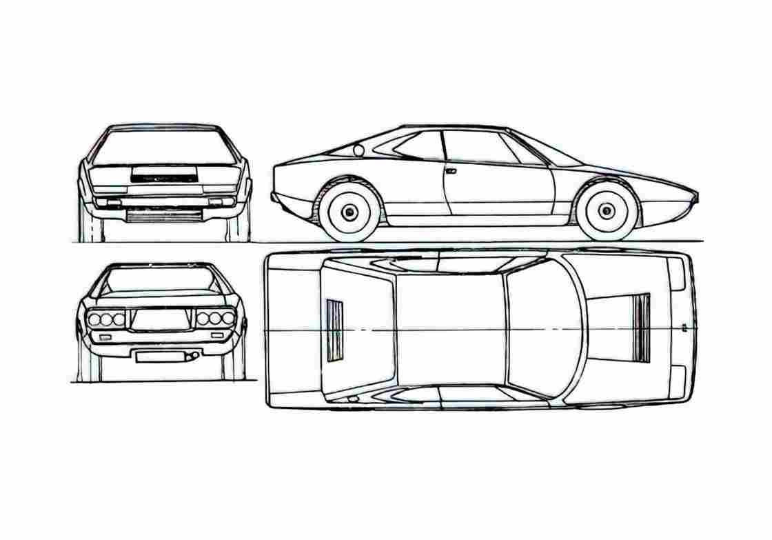 Blueprint 4 Coupe 1976 A4 Photo Print