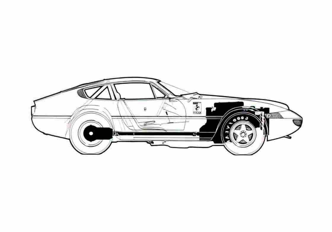 Blueprint 4 Daytona Coupe 1972 A4 Photo Print