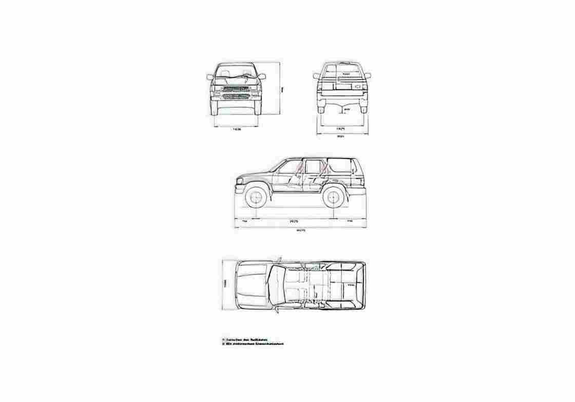 Blueprint 4 Runner v6 SUV 1991 A4 Photo Print