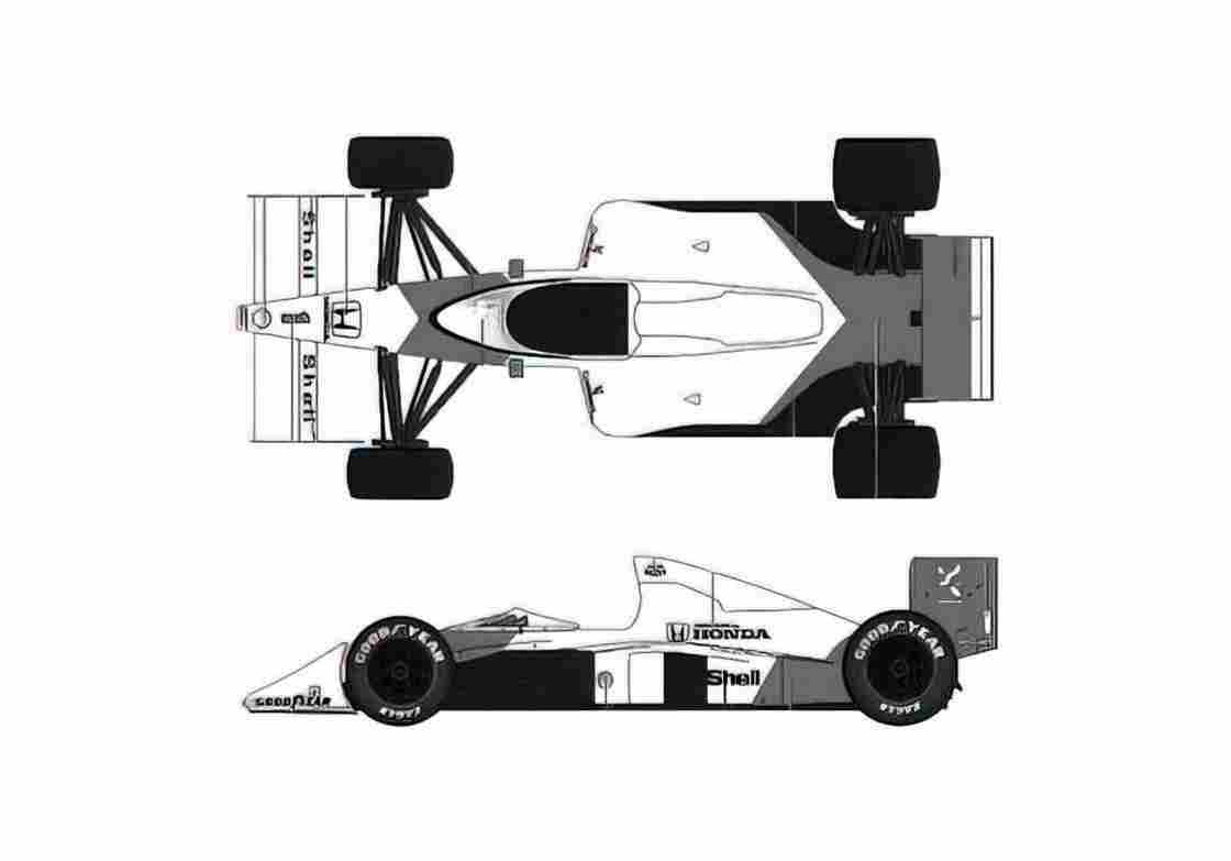Blueprint 5 F1 Japanese GP OW 1989 A4 Photo Print