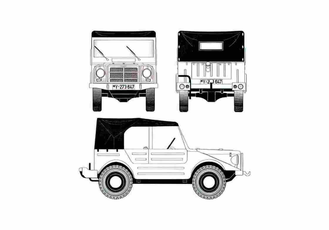 Blueprint 6 SUV 1968 A4 Photo Print