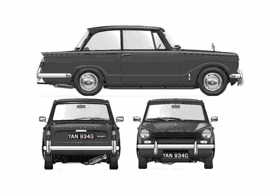 Blueprint 60 Sedan 1971 A4 Photo Print