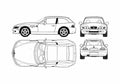 Blueprint 8 Coupe 1996 A4 Photo Print