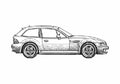Blueprint 8 Coupe 1998 2) A4 Photo Print