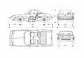 Blueprint 9 Targa 1972 A4 Photo Print