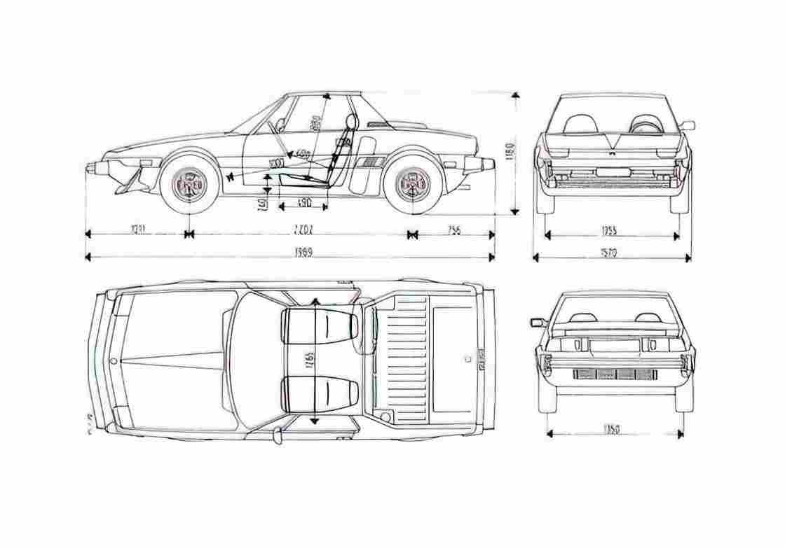 Blueprint 9 Targa 1972 A4 Photo Print