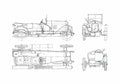 Blueprint 98 E Type Cabriolet 1924 A4 Photo Print