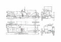 Blueprint 98 E type Sedan 1925 A4 Photo Print