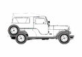 Blueprint AMC Jeep CJ6 Safari SUV 1965 A4 Photo Print