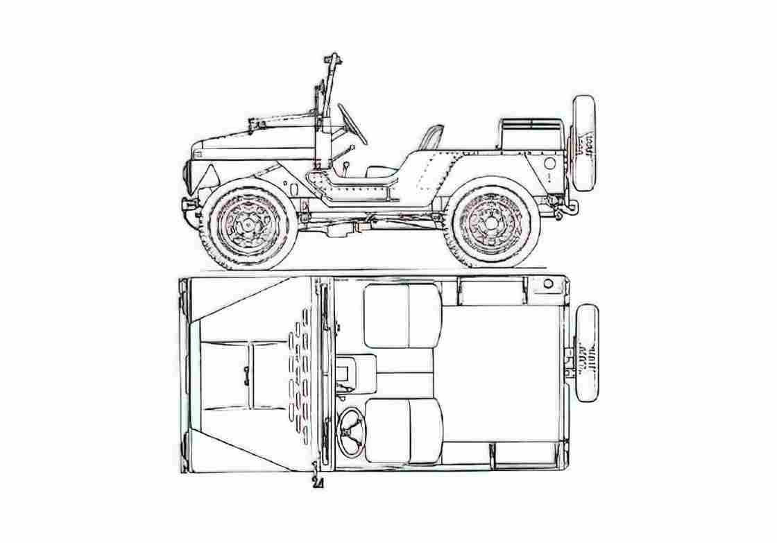 Blueprint AMC M422 Mighty Mite 01 A4 Photo Print