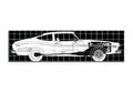Blueprint AMC Matador X Coupe 1974) 01 A4 Photo Print
