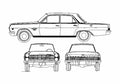 Blueprint AMC Rambler Ambassador 880 4 Door Sedan 1966) 01 A4 Photo Print