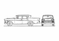 Blueprint AMC Rambler Classic 4 Door Sedan 1959) 01 A4 Photo Print