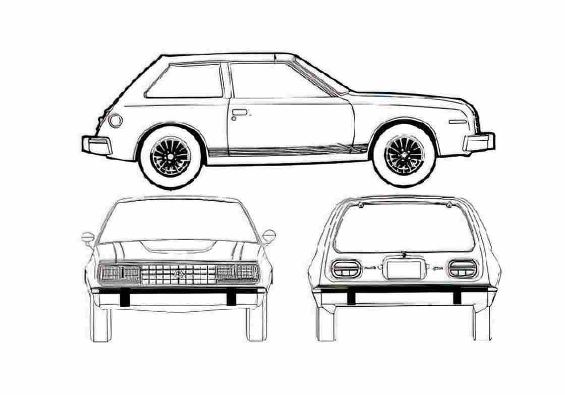 Blueprint AMC Spirit 1980) 01 A4 Photo Print