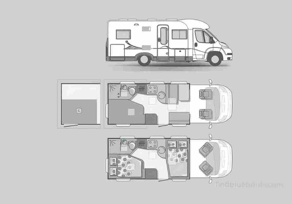 Blueprint Adria RV Coral S 650 SP Bus 01 A4 Photo Print