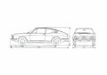 Blueprint Audi 100 C1 Coupe S Coupe 1970 A4 Photo Print