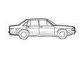 Blueprint Audi 100 C2 Sedan 1979 A4 Photo Print