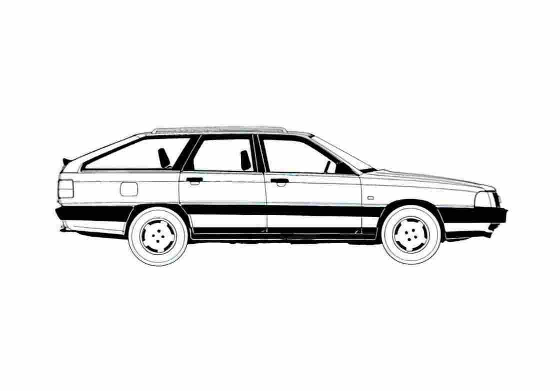 Blueprint Audi 100 C3 Avant Wagon 1989 A4 Photo Print