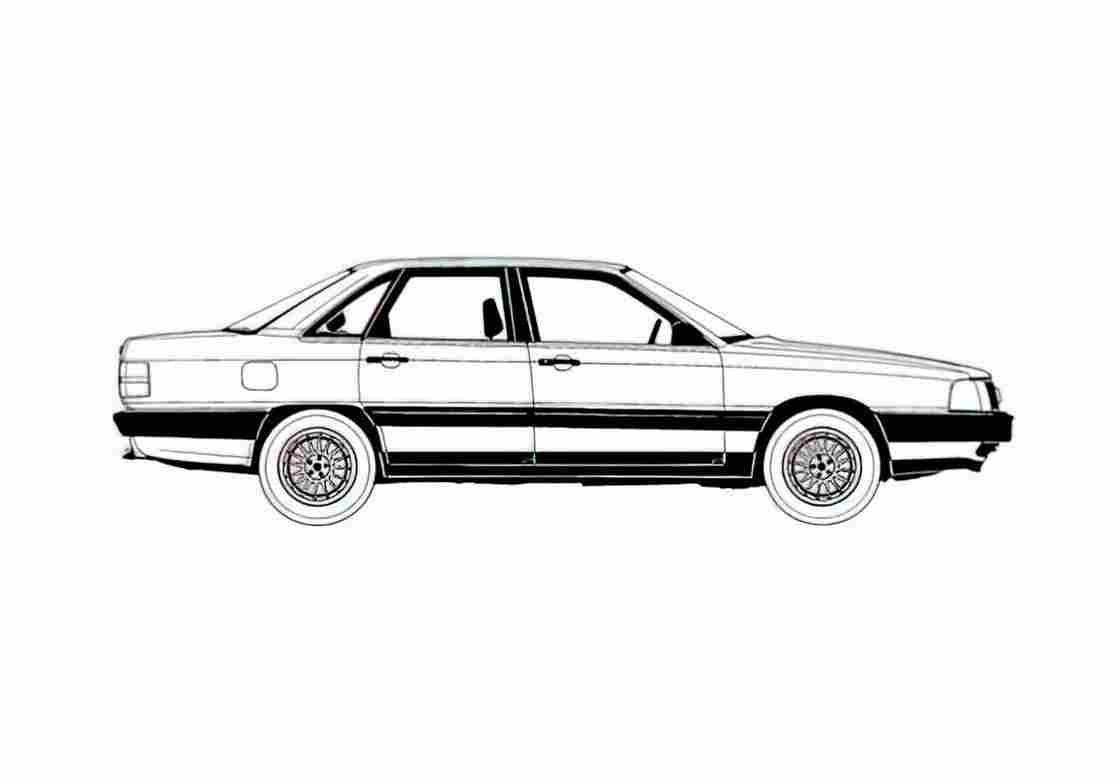 Blueprint Audi 100 C3 Sedan 1986 A4 Photo Print
