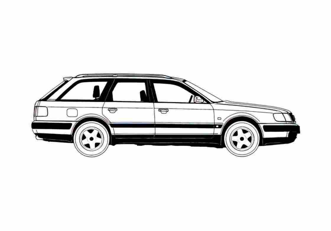 Blueprint Audi 100 C4 Avant Wagon 1992 A4 Photo Print