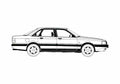 Blueprint Audi 200 C3 Sedan 1990 A4 Photo Print