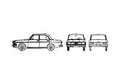 Blueprint Audi 75 Sedan 1969 A4 Photo Print