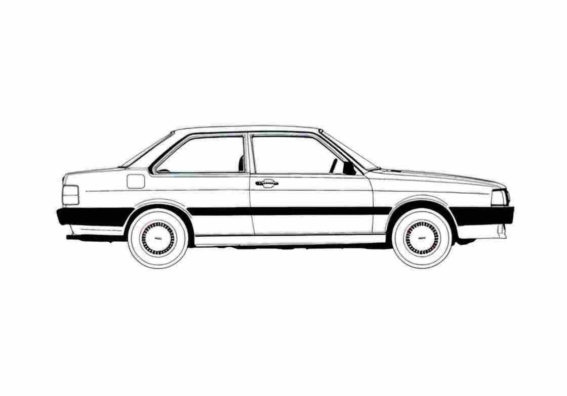 Blueprint Audi 80 B2 2 door Coupe 1985 A4 Photo Print