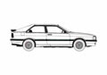 Blueprint Audi 80 B2 GT Coupe 1984 A4 Photo Print