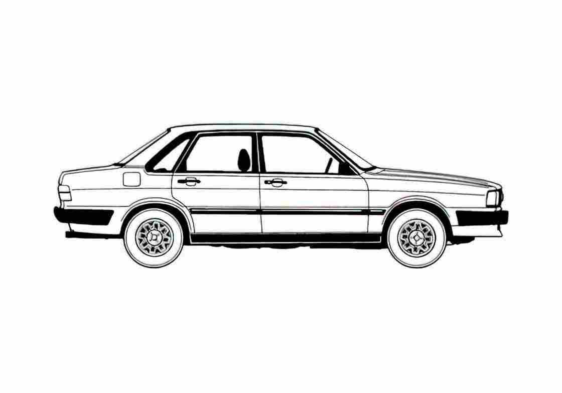 Blueprint Audi 80 B2 Sedan 1984 A4 Photo Print