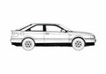 Blueprint Audi 80 B3 Coupe 1989 A4 Photo Print