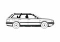 Blueprint Audi 80 B4 Avant Wagon 1992 A4 Photo Print