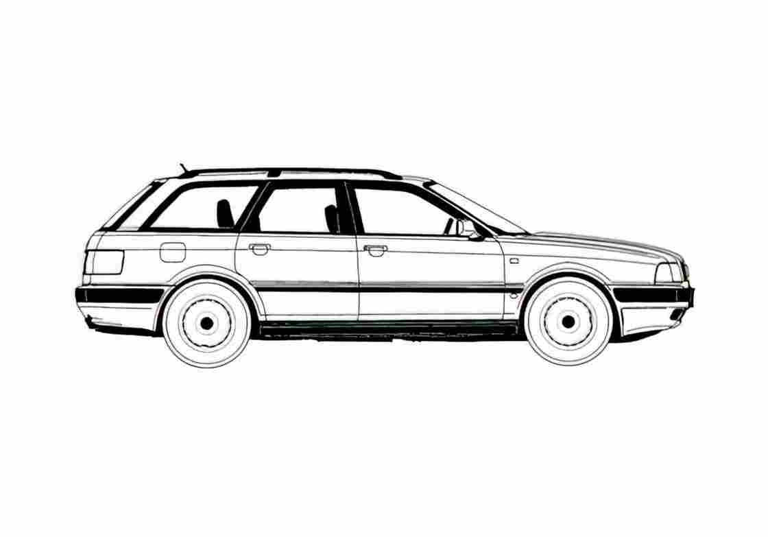 Blueprint Audi 80 B4 Avant Wagon 1992 A4 Photo Print